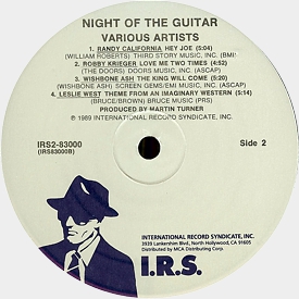[Night of the Guitar US LP label of side 2]