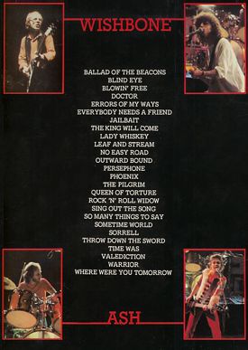 [Best of Wishbone Ash - Song Book cover art, back]