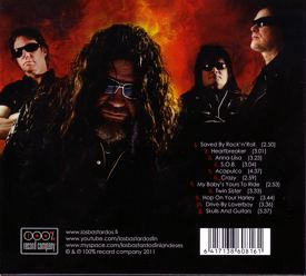 [Los Bastardos Finlandeses - Saved by Rock'n'Roll  - Cover art, back]